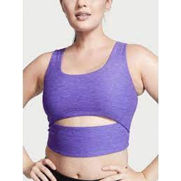 Victorias Secret Purple Cutout Crop Athletic Tank Size XL - Picture 8 of 8